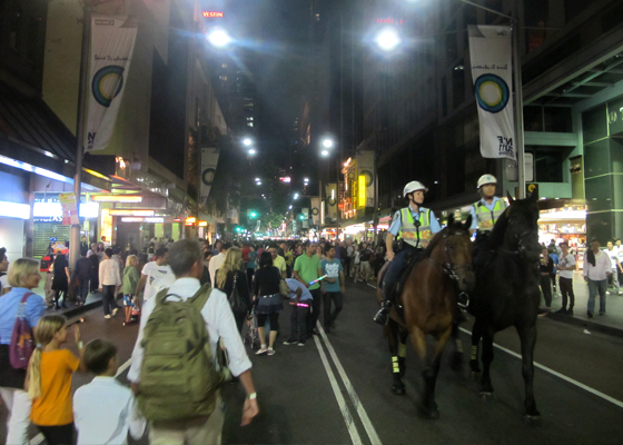Police guards George St Sydney