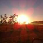 Lever de soleil sur la route du travail Australie