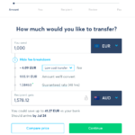 TransferWise tutoriel – Transfert 1