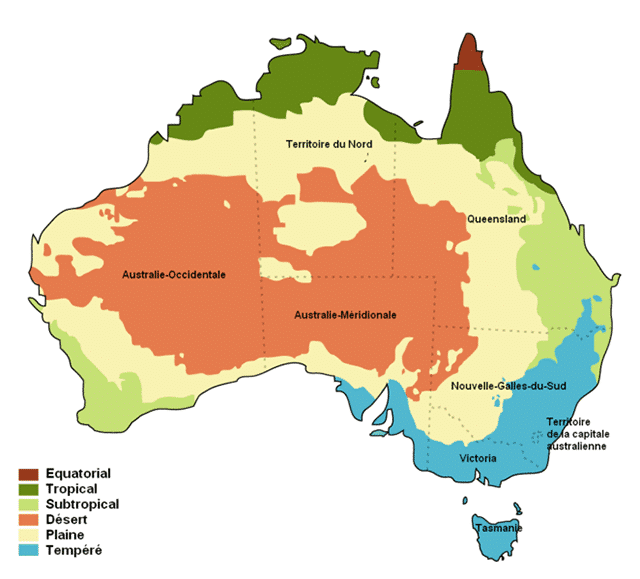 saisons climat australie