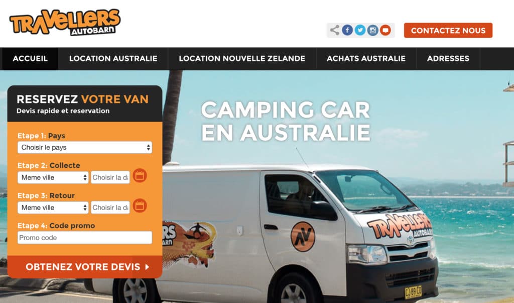 Réserver un camping car en Australie