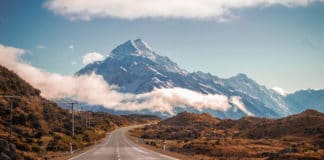 location vehicule nouvelle zelande road mount cook