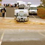 Route inondée australie