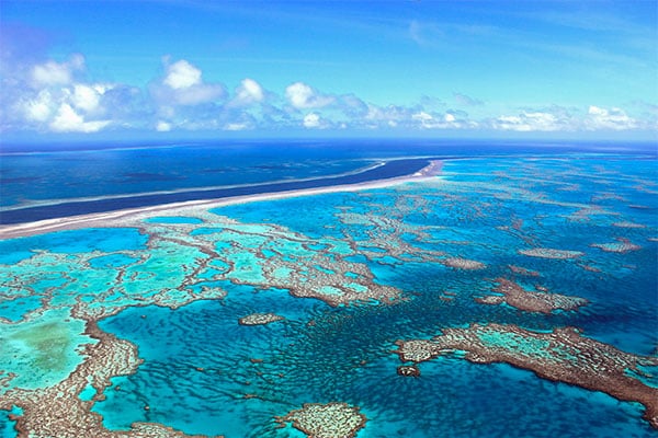 grande barrière de corail australie vue du ciel